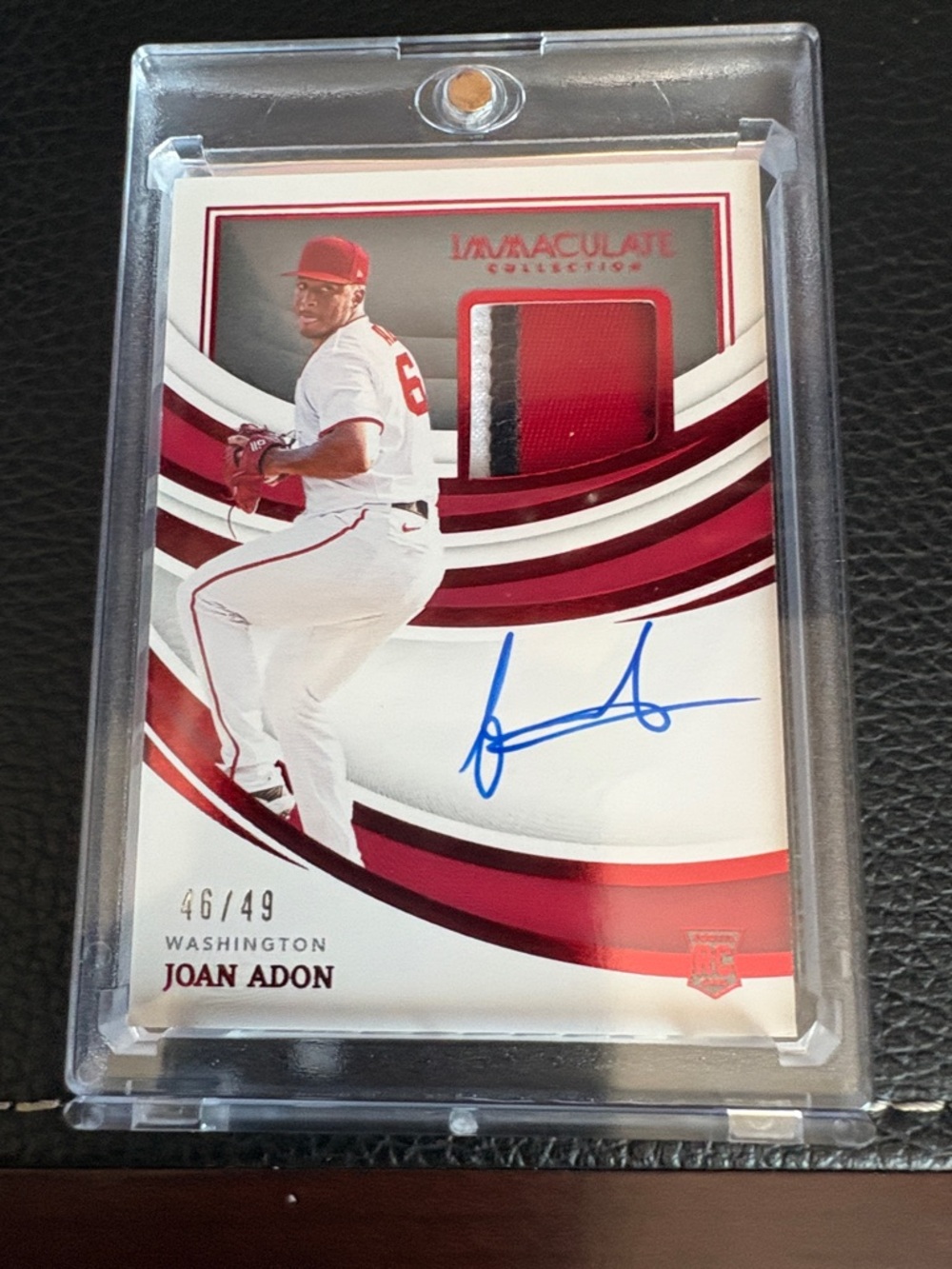 Panini Immaculate Collection Joan Adon Card - Red White